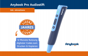 Anybook Pro - Audiostift inkl. Jahreslizenz für Codes zum Drucken & Kopieren